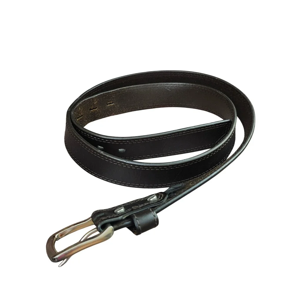 Columbia Mens Ratchet Belt Black Synthetic Leather Sz‎ 46  Logo Buckle Tactical